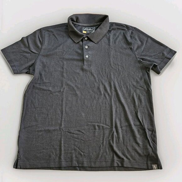 Eddie Bauer Travex Polo Shirt Men XL Brown Active SS Buttons Golf Outdoor Casual - Picture 1 of 15